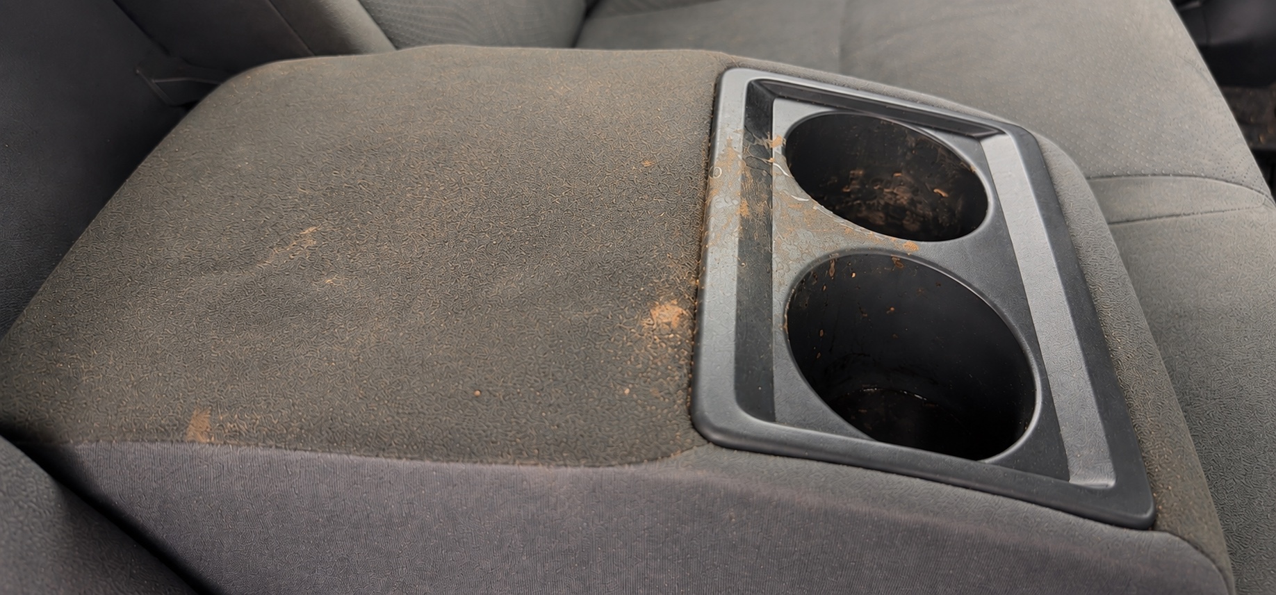Inside car cleaning before